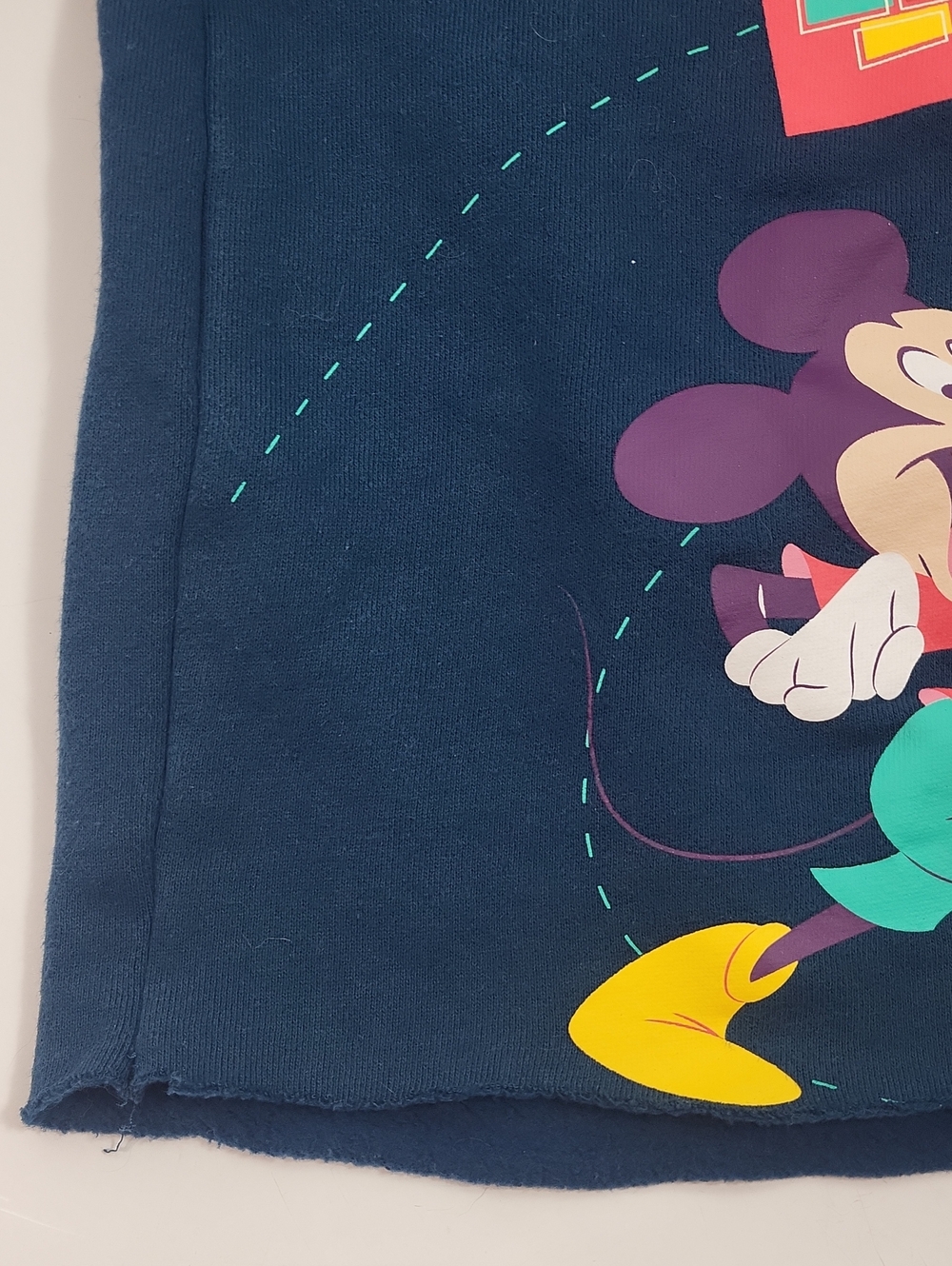 Disney Navy Crewneck with Multicolor Park Graphics - Picture 4 of 6